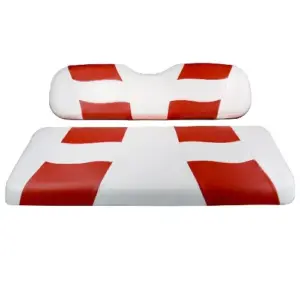 Madjax Golf Cart Seat Cover Set White and Red Riptide Club Car DS webp