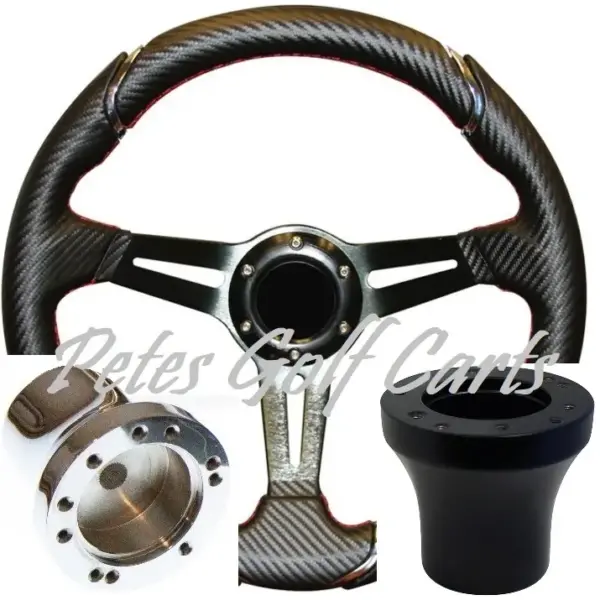 Premium Golf Cart Steering Wheels With Adapter Hub All Makes and Models webp