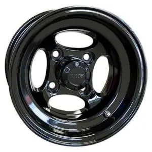 RHOX Indy Black w Center Cap x ET Golf Cart Wheel webp