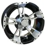 RHOX RX Machined w Black w Center Cap x ET Golf Cart Wheel webp