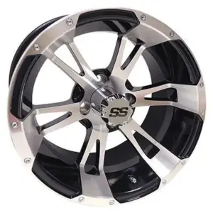 RHOX RX Machined w Black w Center Cap x ET Golf Cart Wheel webp