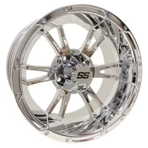 RHOX RX Chrome w Center Cap x ET Golf Cart Wheel webp