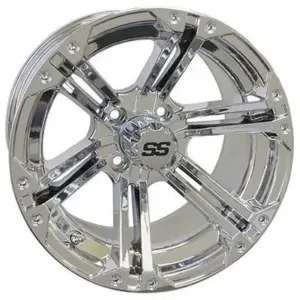 RHOX RX Chrome w Center Cap x ET Golf Cart Wheel webp