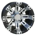 RHOX Vegas Machined Matte Black w Center Cap x ET Golf Cart Wheel webp