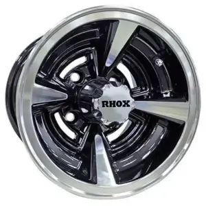 RX Machined with Gloss Black x ET Golf Cart Wheel webp