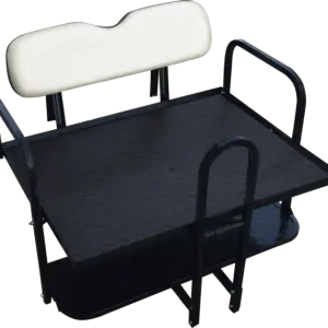 SGC NOMAD golf cart rear seat kit pure white cushions webp