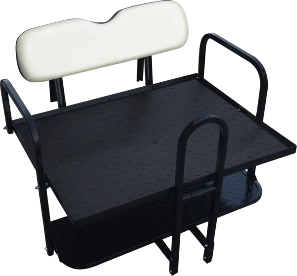 SGC NOMAD golf cart rear seat kit pure white cushions webp