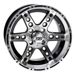 TIR RX rhox inch black machined dominator golf cart wheel et offset webp