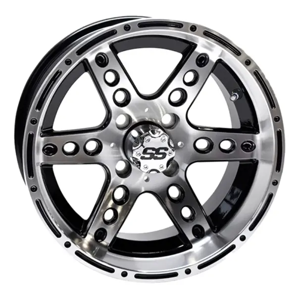 TIR RX rhox inch black machined dominator golf cart wheel et offset webp