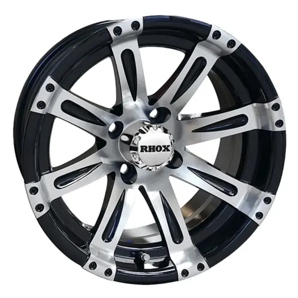 TIR RX inch tempest casino black machined golf cart wheel rhox webp