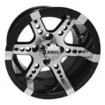 TIR RX machined black inch dominator golf cart wheel comp webp