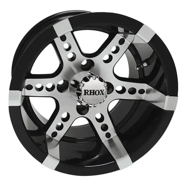 TIR RX machined black inch dominator golf cart wheel comp webp