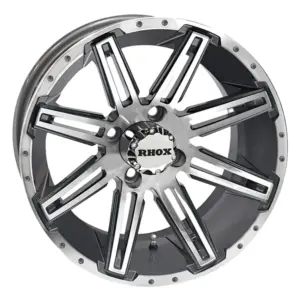 TIR RX GM machined gunmetal gray inch rhox golf cart wheel comp webp