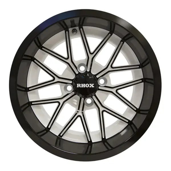 TIR RX WB inch rhox white and black golf cart wheel face comp webp