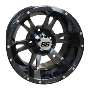 TIR RX rhox gloss black inch golf cart wheel comp webp