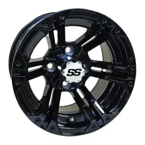 TIR RX gloss black terminator inch golf cart wheel rhox comp webp