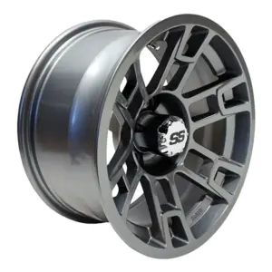 TIR RX GM rhox inch gunmetal gray golf cart wheel angled comp webp