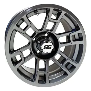 TIR RX GM rhox inch gunmetal gray golf cart wheel main comp webp