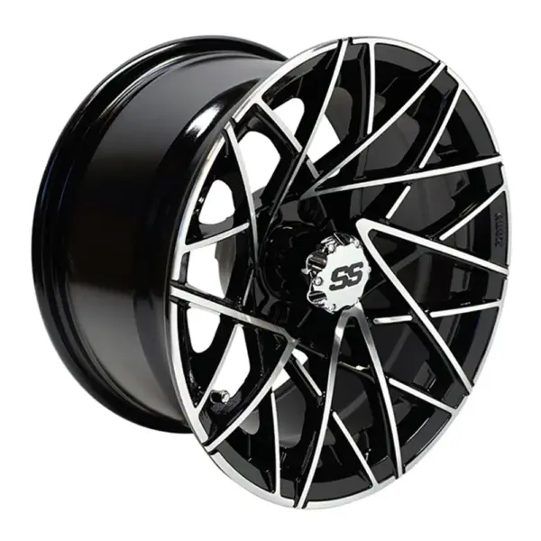 TIR RX machined black rhox inch golf cart wheel angled comp webp