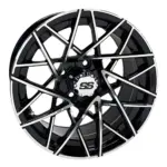 TIR RX machined black rhox inch golf cart wheel main comp webp