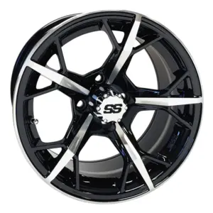 TIR RX rhox inch machined black golf cart wheel comp webp