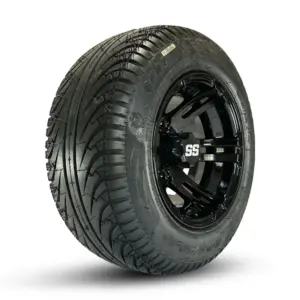 bulldog inch gloss black golf cart wheel sgc dot street tire combo webp