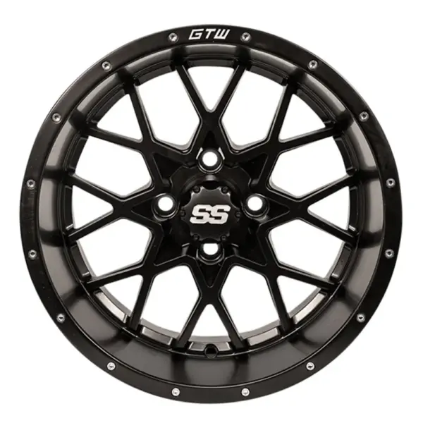 face gtw matte black inch vortex golf cart wheel webp