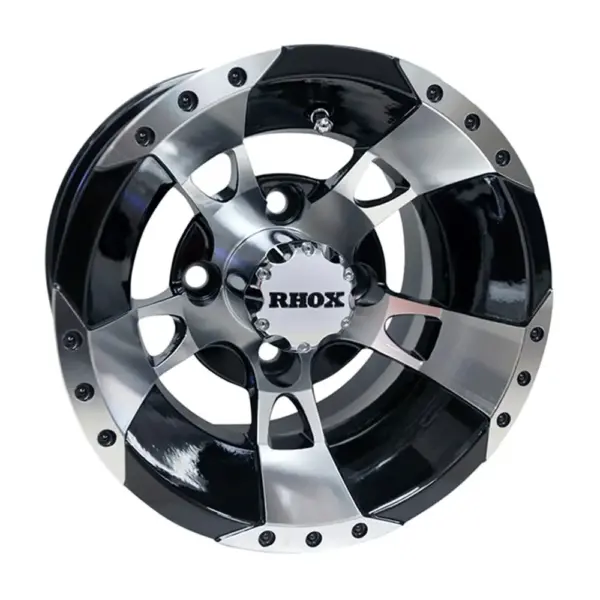 rx rhox inch black machined storm trooper boomerang golf cart wheel comp webp